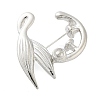 Whale Tail Zinc Alloy Brooches for Backpack Clothes JEWB-S029-01P-2