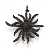 Brass Micro Pave Cubic Zirconia Pendants ZIRC-T004-21B-1