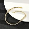 Clear Cubic Zirconia Tennis Bracelet BJEW-A132-02G-6