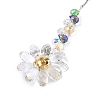 Glass Flower Hanging Suncatchers HJEW-C009-01E-3