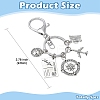 5Pcs Travel Alloy Keychain KEYC-YW00244-2