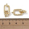 Brass Fold Over Clasps KK-G497-29G-3