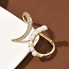 Brass Micro Pave Cubic Zirconia Cuff Open Rings RJEW-C158-03G-3