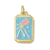 Alloy Enamel Pendants ENAM-D042-01J-1