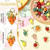 5Pcs Handmade Lampwork Pendants PALLOY-YW00108-06A-3
