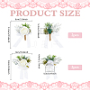 4Pcs Cloth & Plastic Imitation Flower Wrist Corsage & Boutonniere Sets AJEW-PH0008-28-2