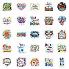 50Pcs Paper Self-Adhesive Picture Stickers AJEW-S036-08-4