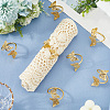 Butterfly Iron Napkin Rings AJEW-WH20070-109G-4
