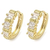 Brass Micro Pave Clear Cubic Zirconia Hoop Earrings EJEW-C122-02G-4