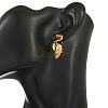 Natural Tiger Eye & 304 Stainless Steel Dangle Earrings for Women EJEW-JE07507-2