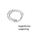 Simple Brass Micro Pave Clear Cubic Zirconia Paperclip Chain Necklaces for Daily Wear TA5065-5