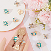 12pcs 3 Style Bowknot/Heart/Square 1-Hole Alloy Enamel Shank Buttons BUTT-GF0003-81-3