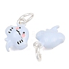 Alloy with Light Sky Blue Enamel Pendants AL-CBA415D-39S-2