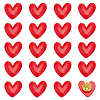 20Pcs Resin Heart Badge for Backpack Clothes HEAR-PH0001-02B-1