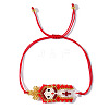 Imported Handwoven Rice Bead Bracelet with Cute Cartoon Girl Pattern FP9542-1-1