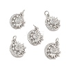 Brass Micro Pave Cubic Zirconia Pendants KK-E068-VB420-2