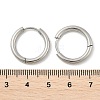 Tarnish Resistant 304 Stainless Steel Huggie Hoop Earring Findings STAS-I097-051B-4