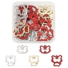 30Pcs 5 Style Spray Painted Alloy Pendants ENAM-FS0002-93-1