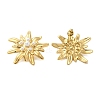 304 Stainless Steel Shell Pearl Flower Stud Earrings for Women EJEW-U020-24G-1