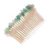 Green Aventurine Gravel Hair Clip PW-WGC4E5C-09-1