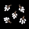 5Pcs Natural Cultured Freshwater Pearl Rice Beaded Grape Pendants PALLOY-TA00382-4
