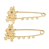 Flower 304 Stainless Steel Safety Pins Brooch Findings SA-CBA098D-14A-G04-1