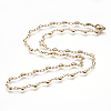 304 Stainless Steel Chain Necklaces STAS-P164-17G-1