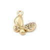 Brass Micro Pave Clear Cubic Zirconia Charms CU-CBA3D76-03G-04-2