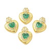 Rack Plating Brass & Rhinestone Pendants KK-H438-07G-A-3