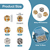 80Pcs 4 Colors Brass Rhinestone Beads KK-TA0002-11B-4
