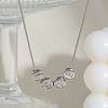 304 Stainless Steel Love Letter Pendant Necklaces for Women HR7701-2-1
