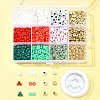 Christmas DIY Acrylic & CCB Plastic & Polymer Clay & Glass Beads Bracelets Jewelry Making Kits DIY-FS0006-22-8