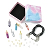 DIY Bullet Natural & Synthetic Gemstone Necklace Jewelry Making Kits DIY-YW0012-32-1