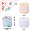 3 Rolls 3 Colors Flat Rainbow Color Organza Ribbon OCOR-TA0001-47-3