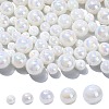 100Pcs 5 Styles ABS Plastic Imitation Pearl Beads KY-CJ0002-03-1