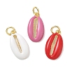 Brass Enamel Pendants KK-CBA5585-02G-1