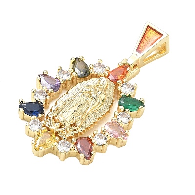 Religion Brass Pave Cubic Zirconia Pendants CU-CBA83A6-01B-G-1