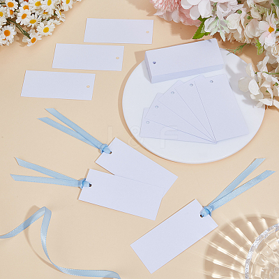 50Pcs Blank Rectangle White Paper Gift Tags CDIS-CN0001-03C-1
