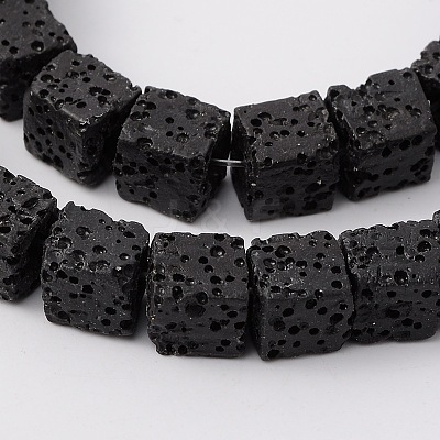 Natural Lava Rock Beads Strands G-L435-01-6mm-18-1