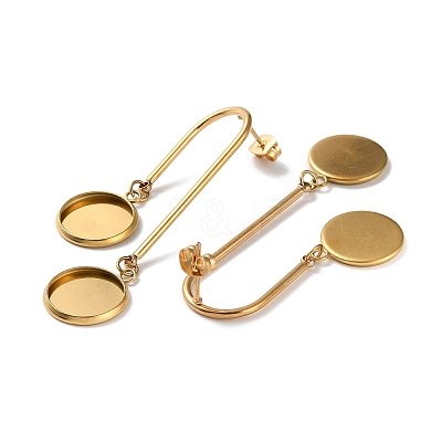 304 Stainless Steel Stud Earring Findings STAS-P328-11G-1