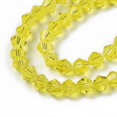 Faceted Bicone Glass Beads Strands EGLA-P017-3mm-05-1