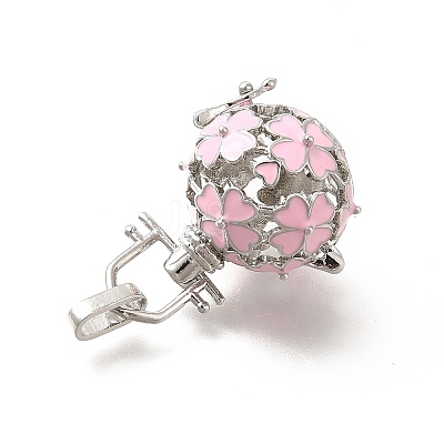 Alloy Enamel Bead Cage Pendants ENAM-M047-01P-B-1