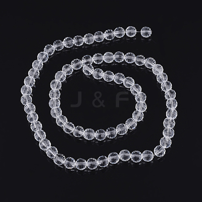 Transparent Glass Bead Strands X-GLAA-R095-8mm-15-1