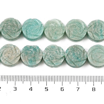 Natural Amazonite Carved Beads Strands G-B134-A01-01-1