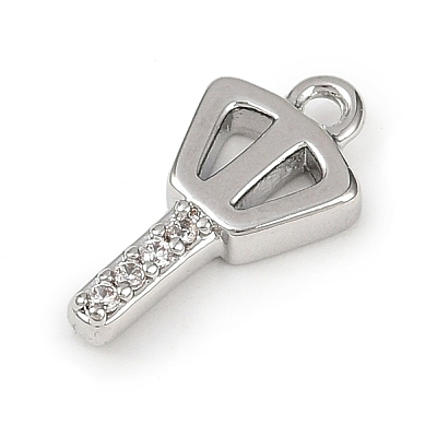 Brass Micro Pave Clear Cubic Zirconia Pendants KK-L238-22P-1