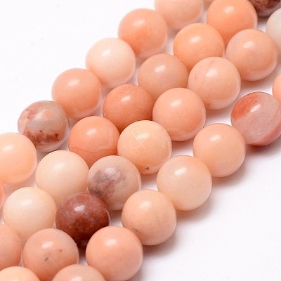 Natural Pink Aventurine Bead Strands X-G-P257-05-10mm-1
