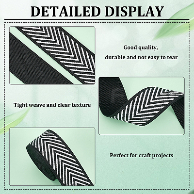 3Pcs 3 Colors Polyester Arrow Ribbon OCOR-BC0006-71-1