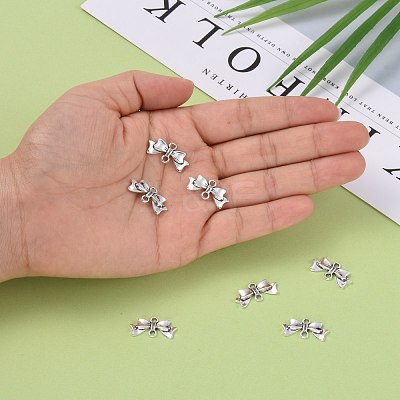 Bowknot Alloy Links connectors X-EA11930Y-1