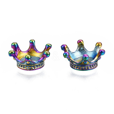 Rainbow Color Alloy Bead Caps PALLOY-N163-101-NR-1