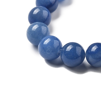 Dyed & Heated Natural Blue Aventurine Round Beads Strands G-N0120-08-8mm-1